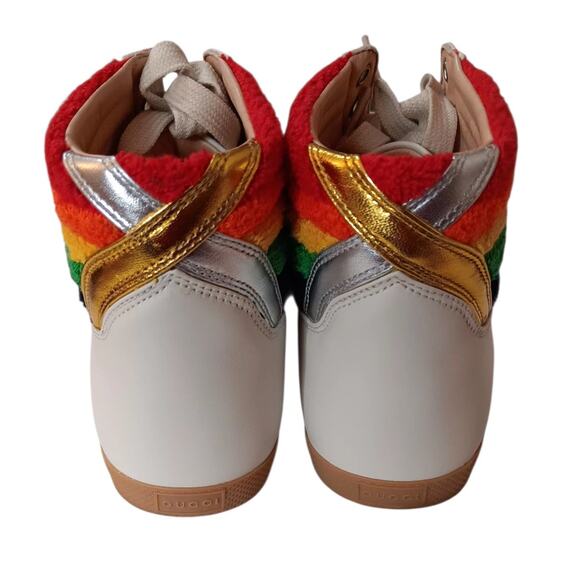 GUCCI Sneakers Men\'s 7.5 Bambi High Tops Rainbow Pride Authentic‎ Designer main image 9